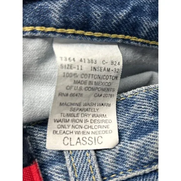 Tommy Hilfiger Vintage Big Flag Logo Flag Classic High Waist Mom Jeans 11/32 - Picture 7 of 8